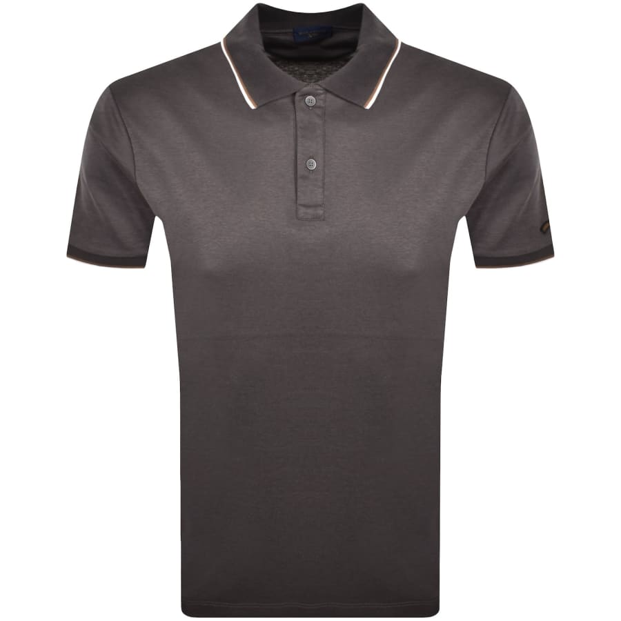 Paul And Shark Logo Polo T Shirt Grey | Mainline Menswear Sweden